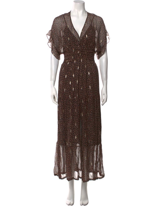 BA&SH Silk Long Dress