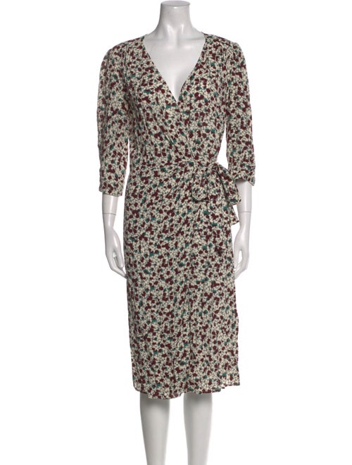 BA&SH Floral Print Knee-Length Dress