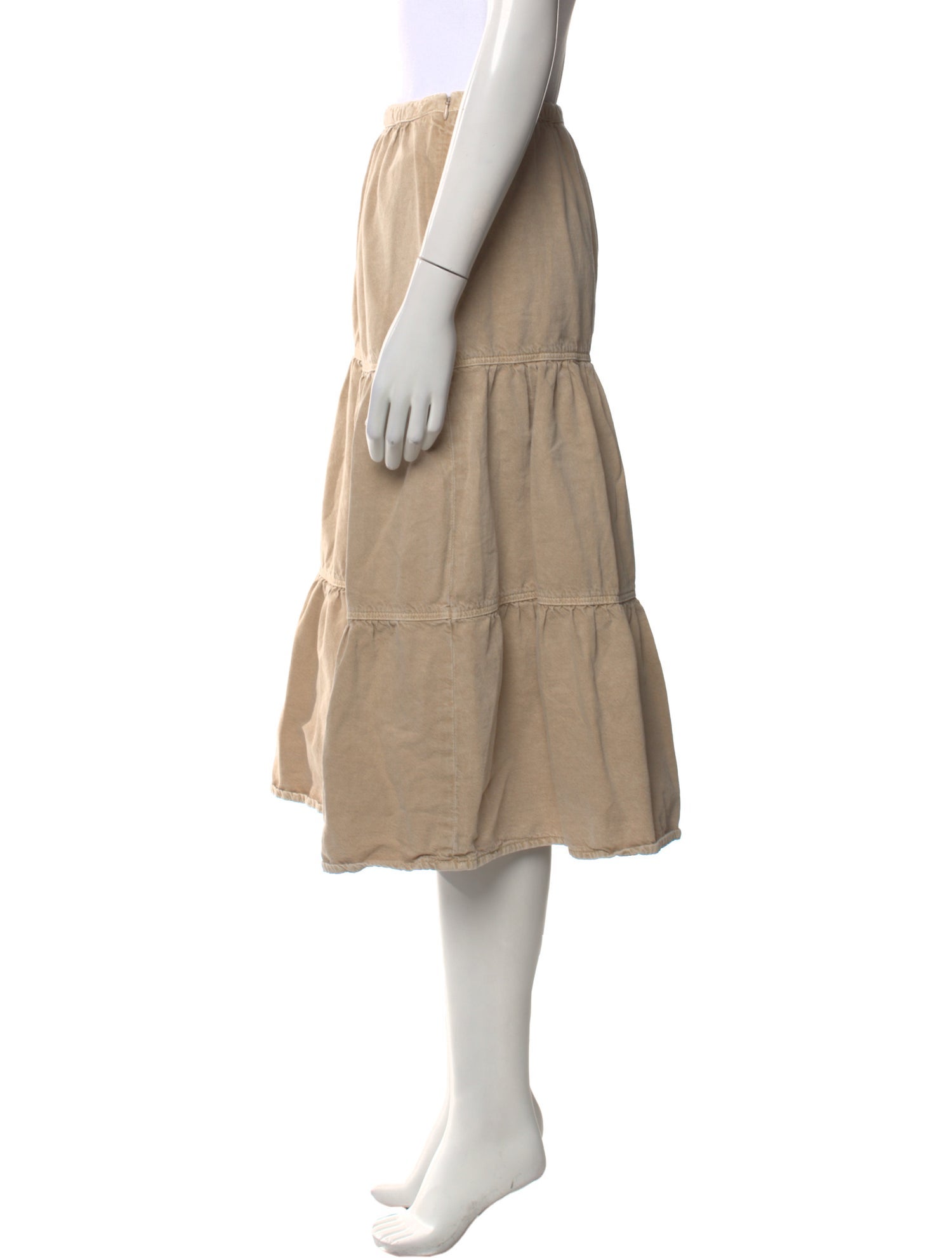 BA&SH Ruffle Embellishment Knee-Length Skirt