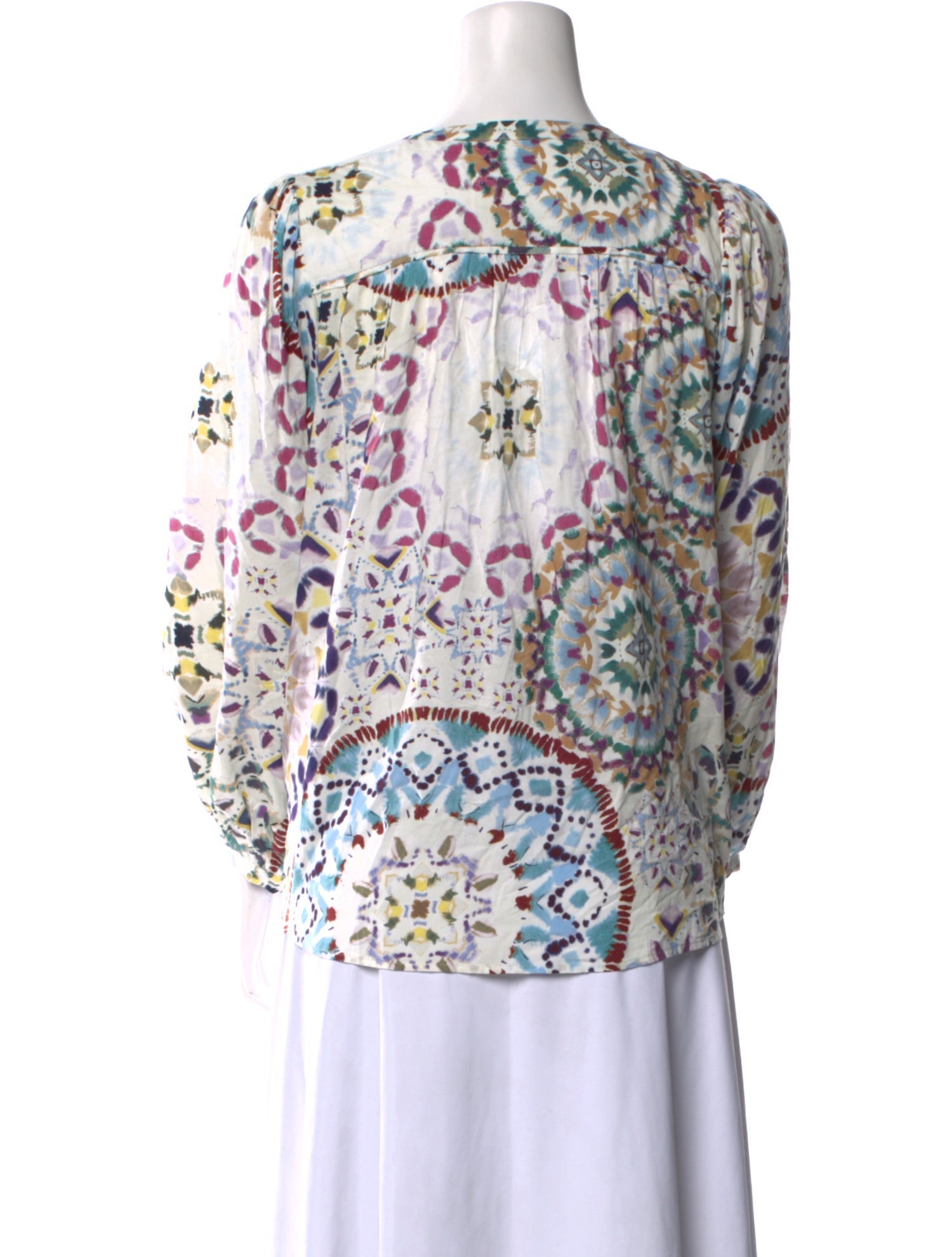 BA&SH Printed V-Neck Blouse