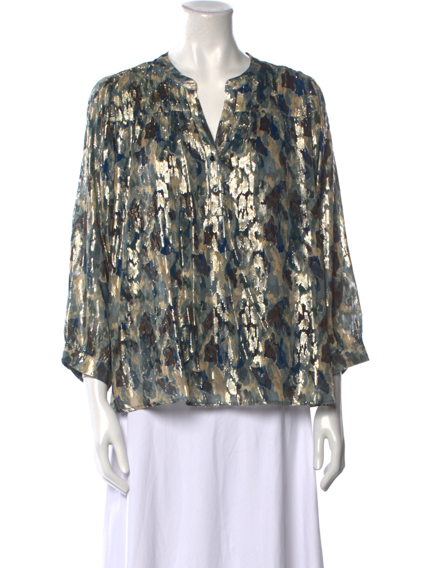 BA&SH Silk Printed Blouse