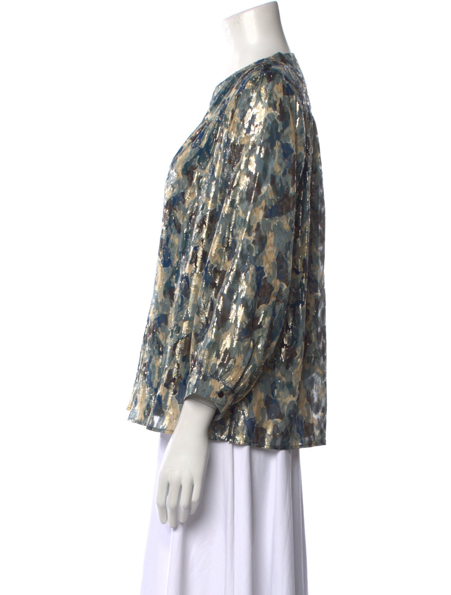 BA&SH Silk Printed Blouse