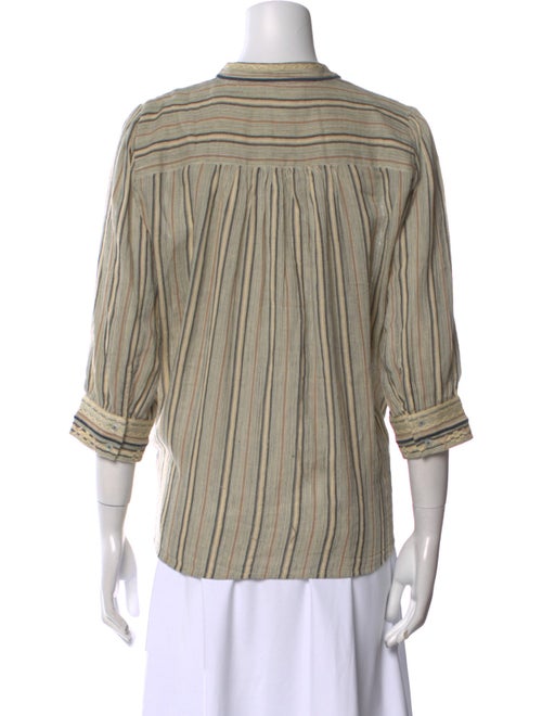 BA&SH Striped Mock Neck Blouse