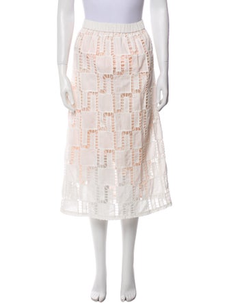 BA&SH Lace Pattern Midi Length Skirt