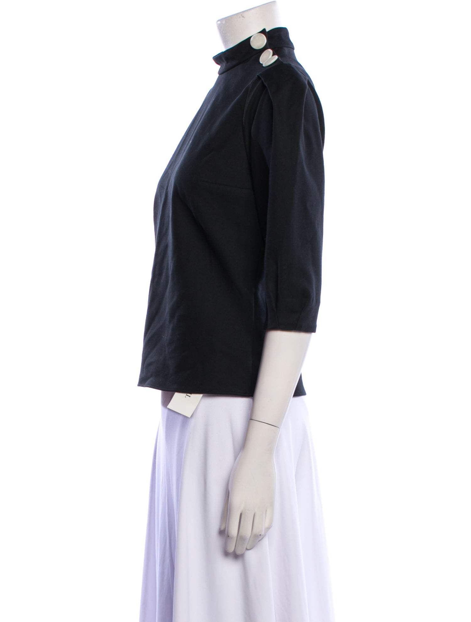 BA&SH Mock Neck Three-Quarter Sleeve Top