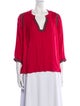 BA&SH V-Neck Three-Quarter Sleeve Blouse