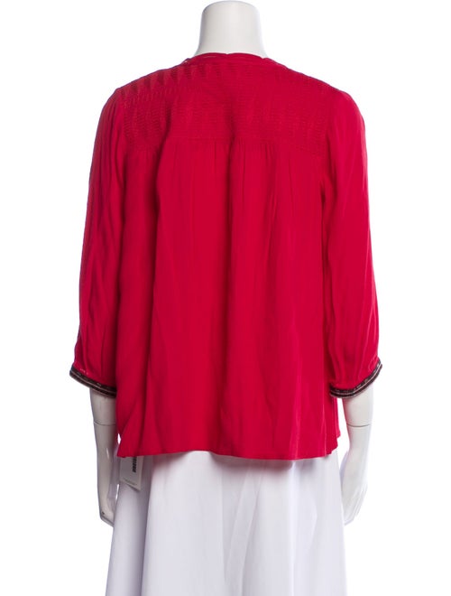 BA&SH V-Neck Three-Quarter Sleeve Blouse