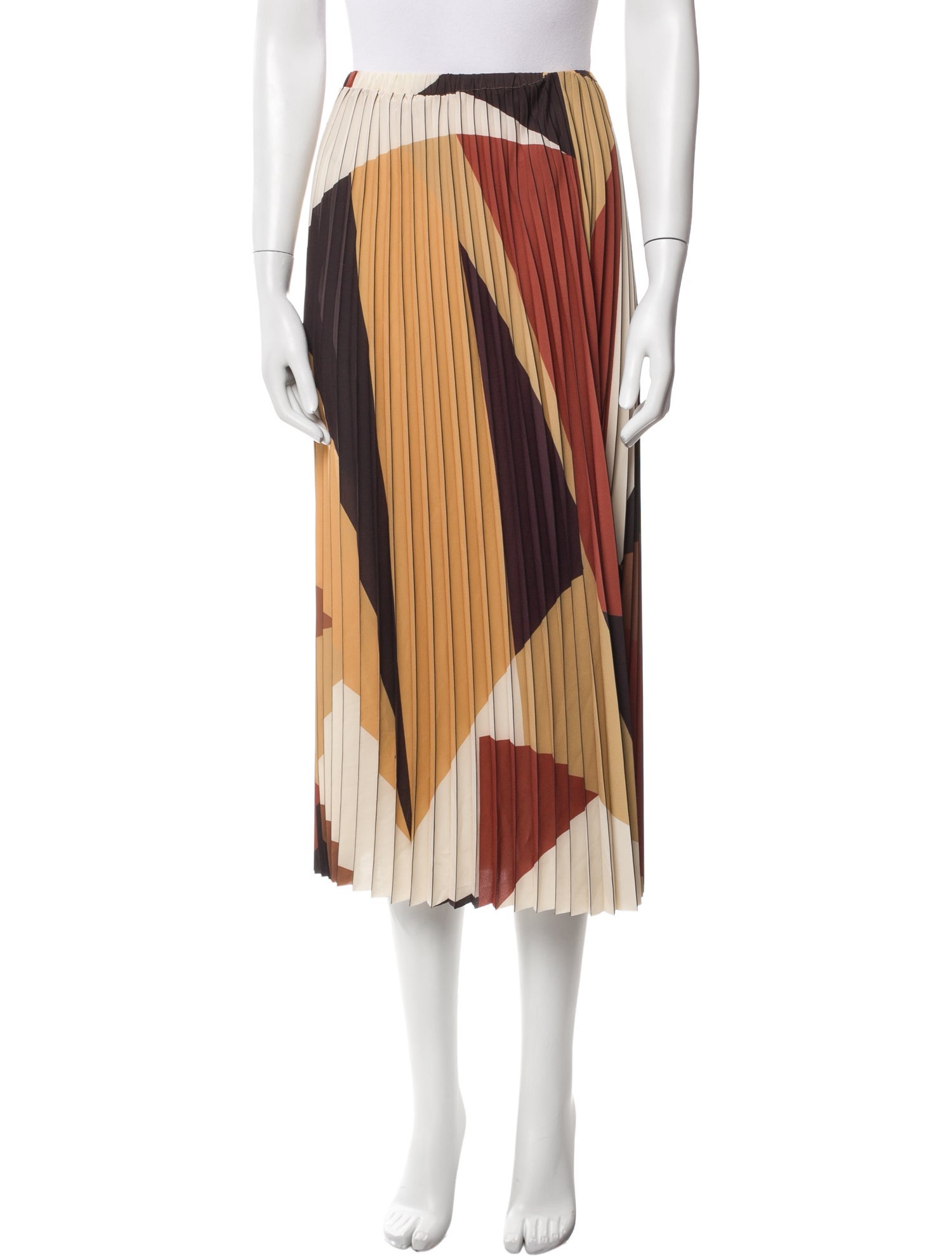 BA&SH Colorblock Pattern Midi Length Skirt