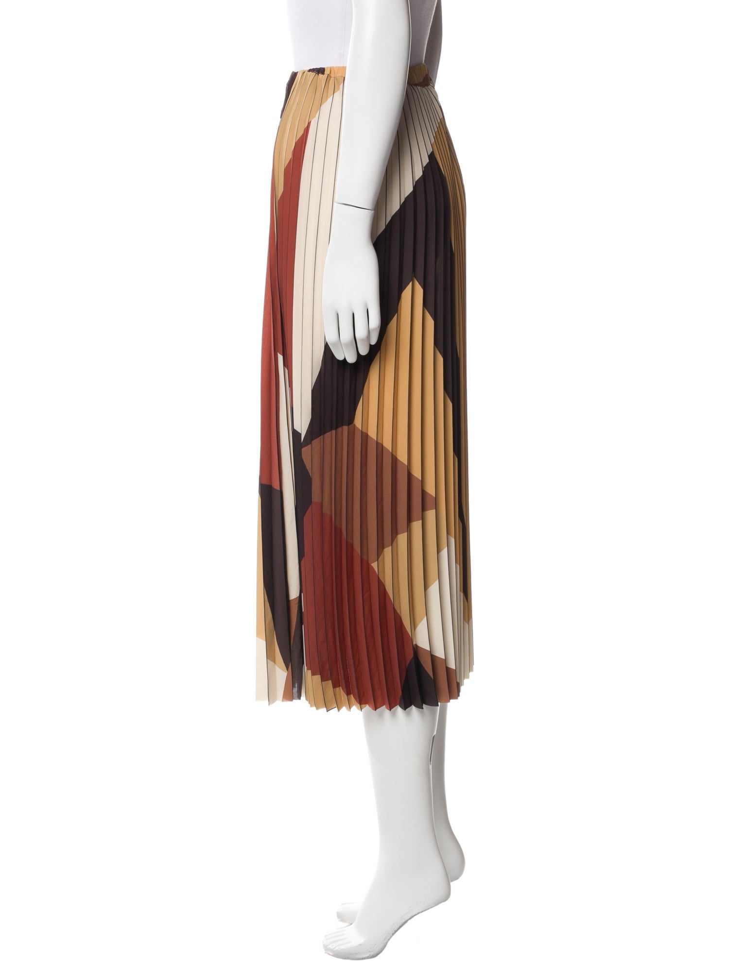 BA&SH Colorblock Pattern Midi Length Skirt