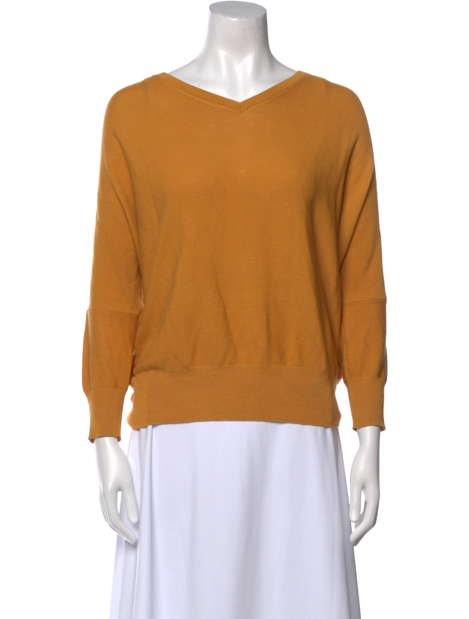 BA&SH V-Neck Three-Quarter Sleeve Sweatshirt