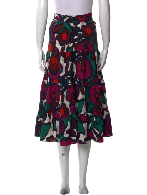 BA&SH Printed Midi Length Skirt