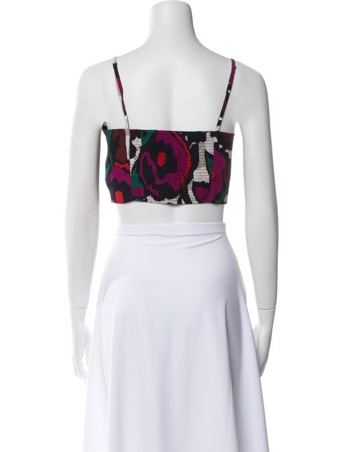 BA&SH Printed V-Neck Crop Top