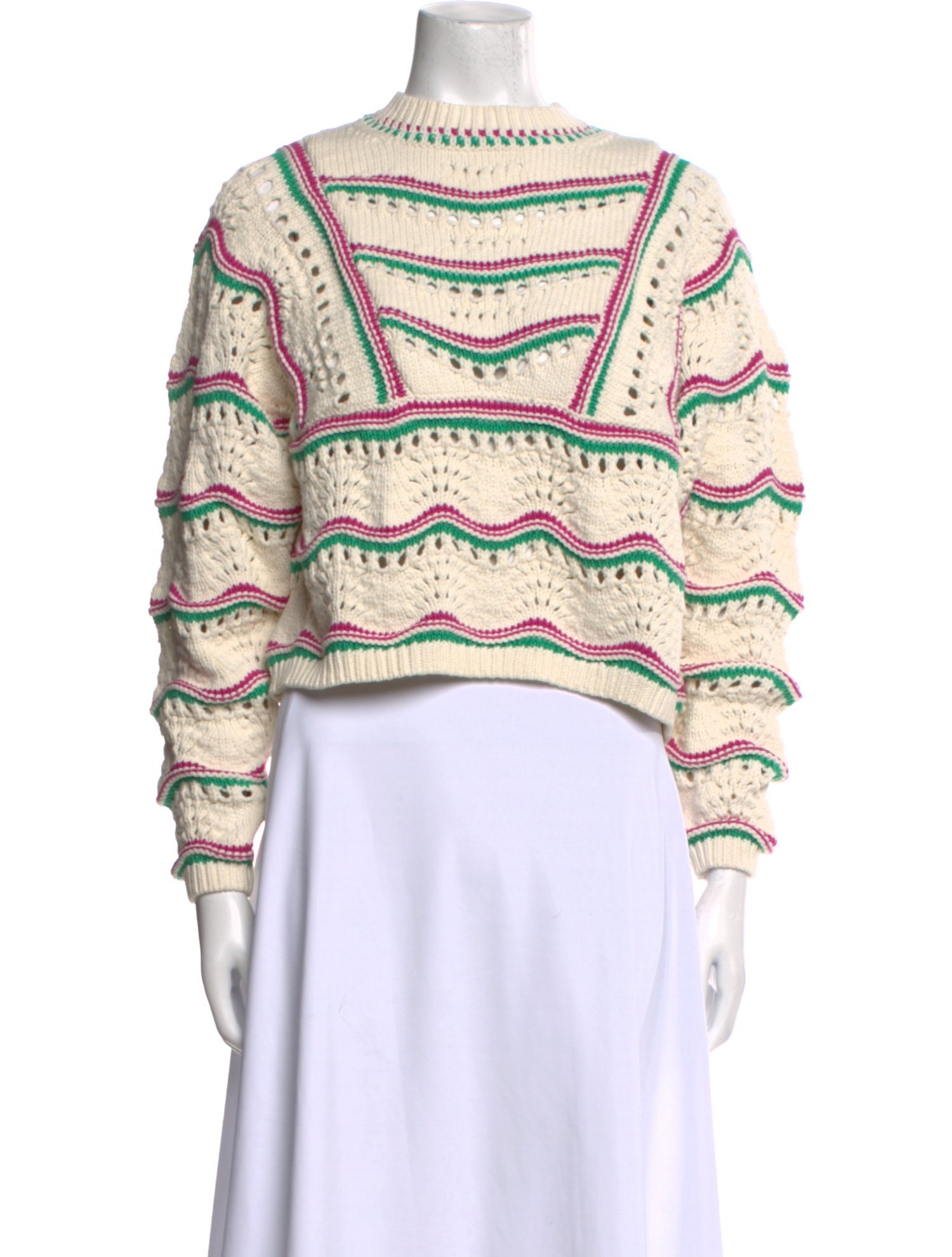 BA&SH Striped Bateau Neckline Sweater