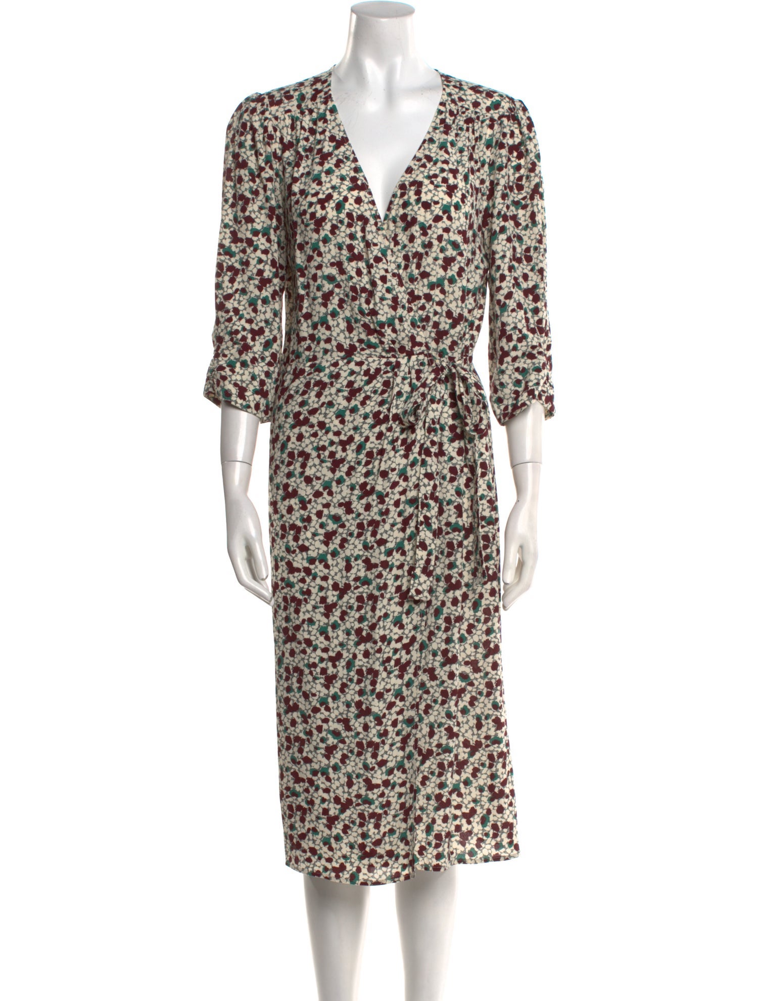 BA&SH Floral Print Midi Length Dress