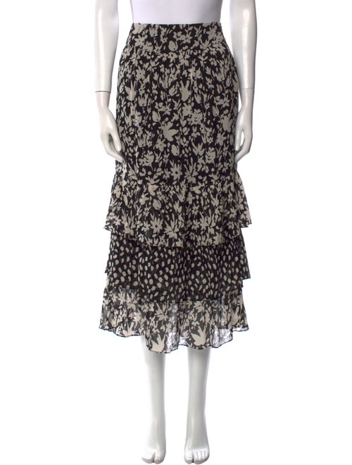 BA&SH Printed Midi Length Skirt