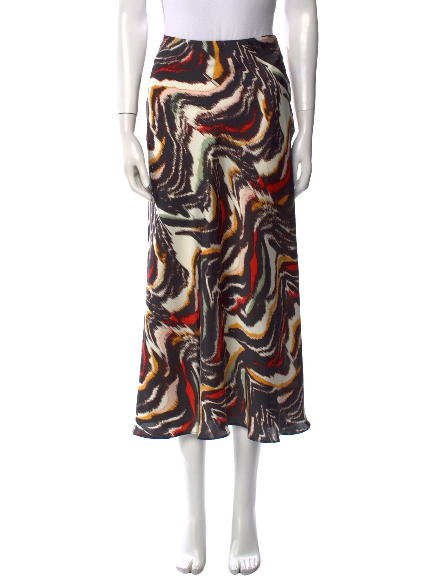 BA&SH Printed Midi Length Skirt