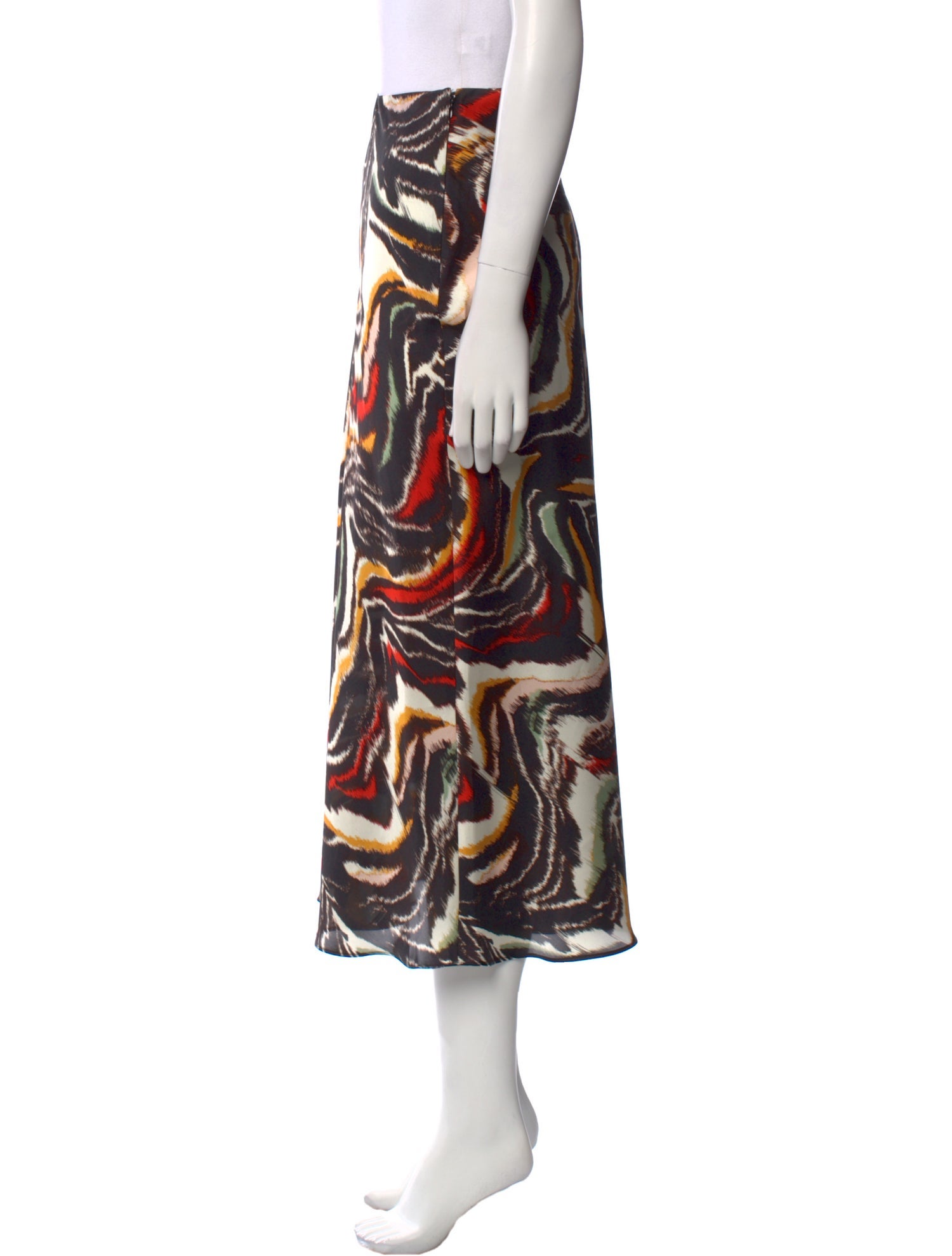 BA&SH Printed Midi Length Skirt