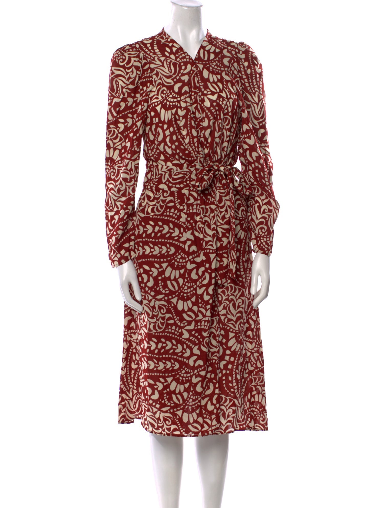 BA&SH Printed Midi Length Dress