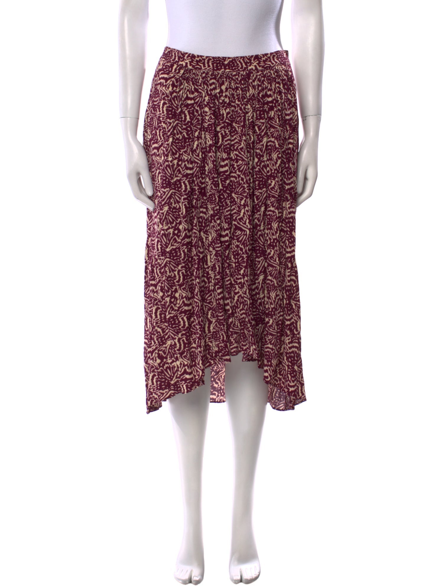 BA&SH Printed Midi Length Skirt