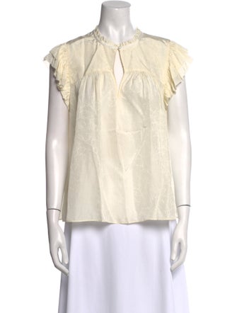 BA&SH Crew Neck Short Sleeve Blouse