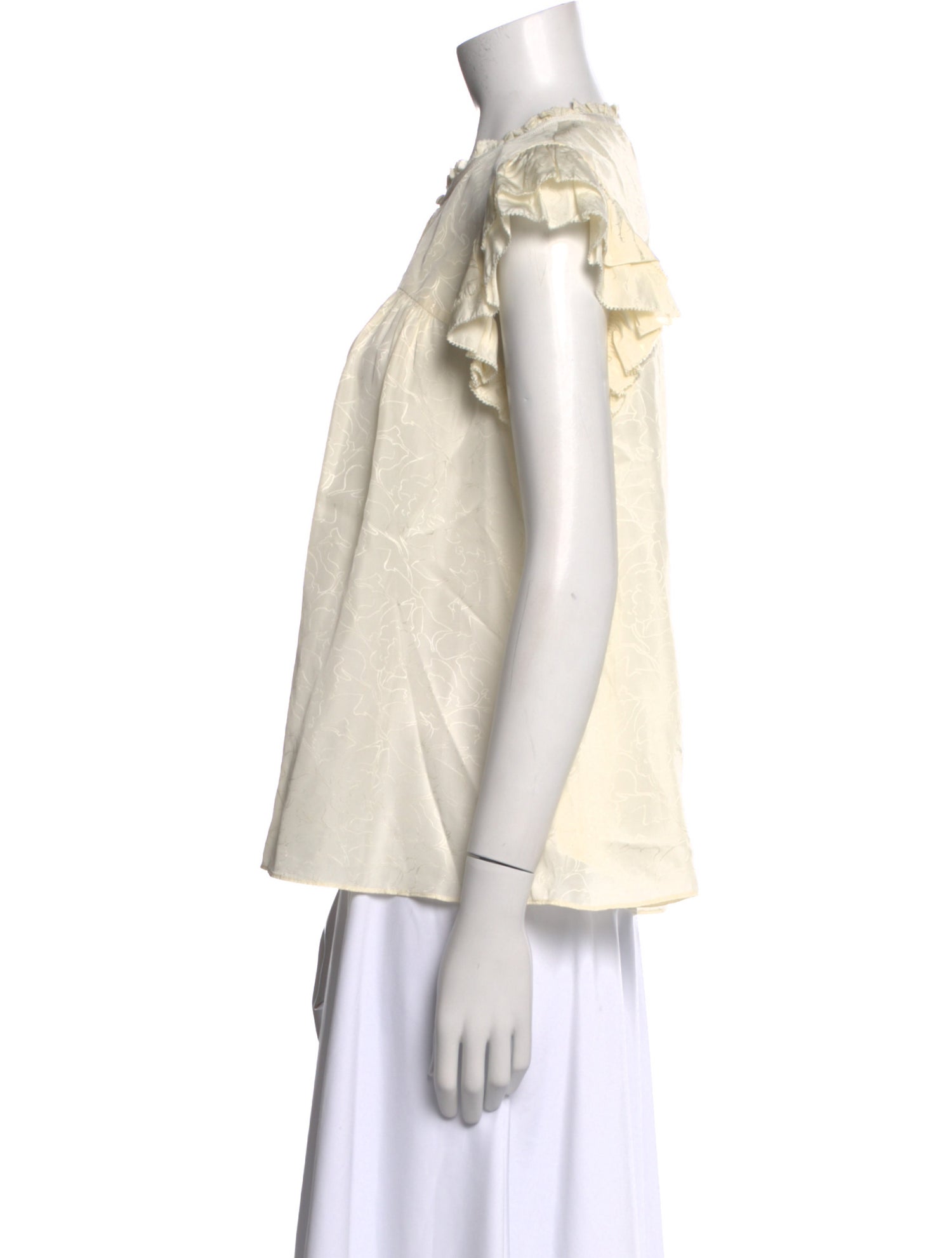 BA&SH Crew Neck Short Sleeve Blouse