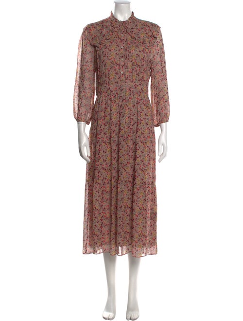 BA&SH Floral Print Long Dress