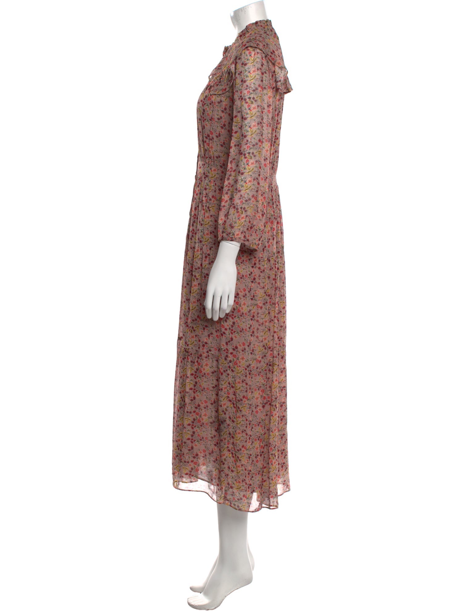 BA&SH Floral Print Long Dress