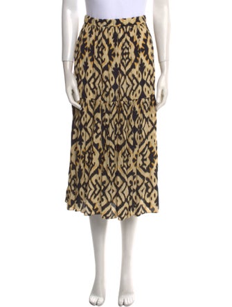 BA&SH Printed Midi Length Skirt