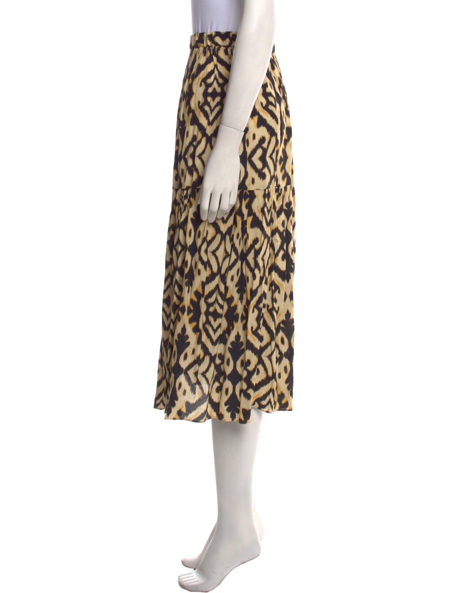 BA&SH Printed Midi Length Skirt