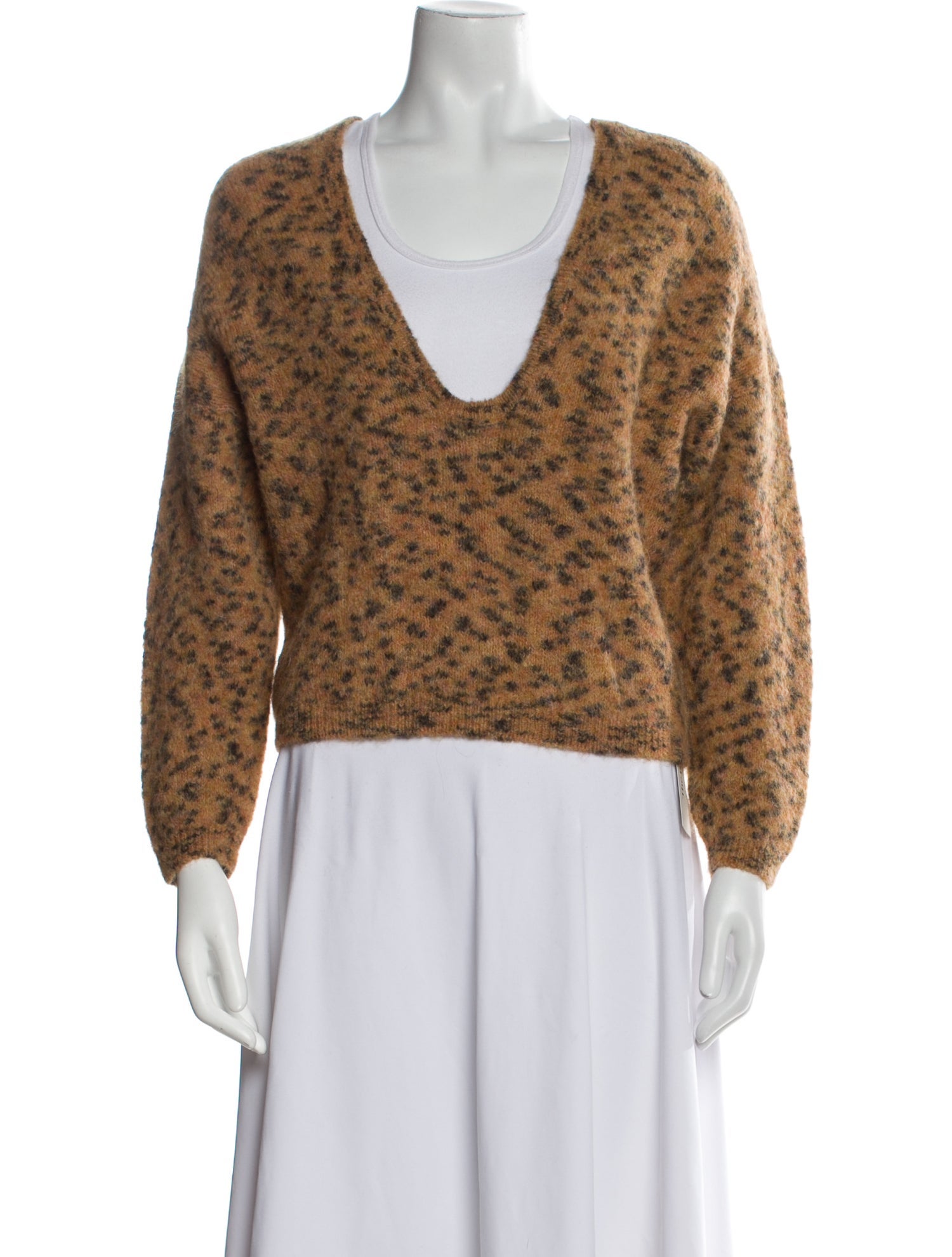BA&SH Alpaca Animal Print Sweater