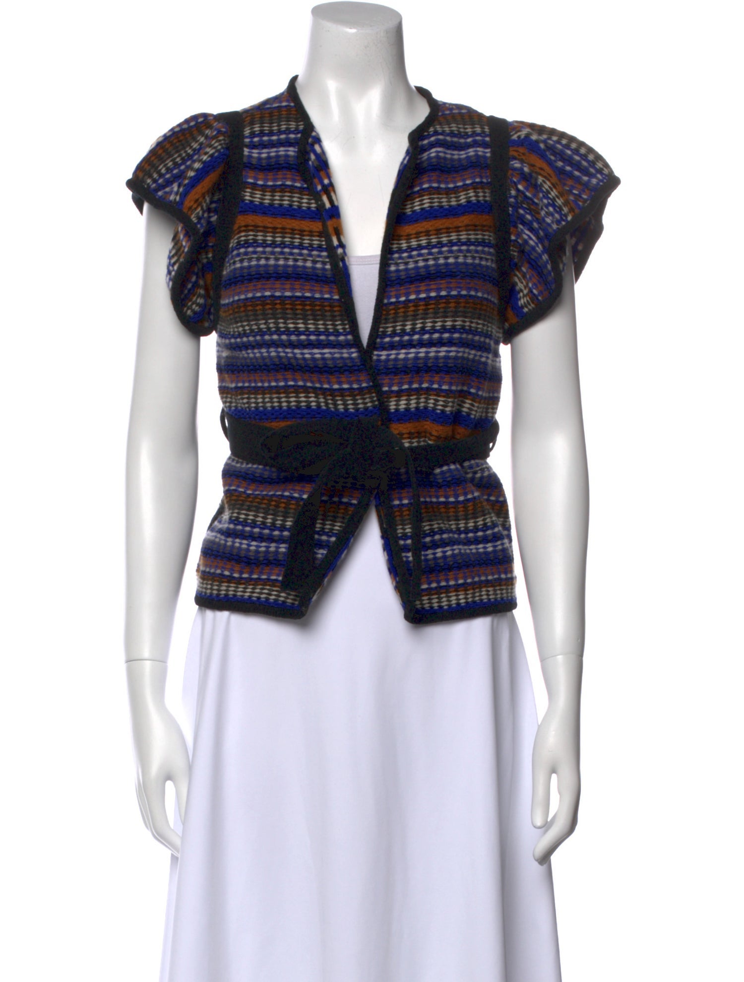 BA&SH Striped V-Neck Sweater