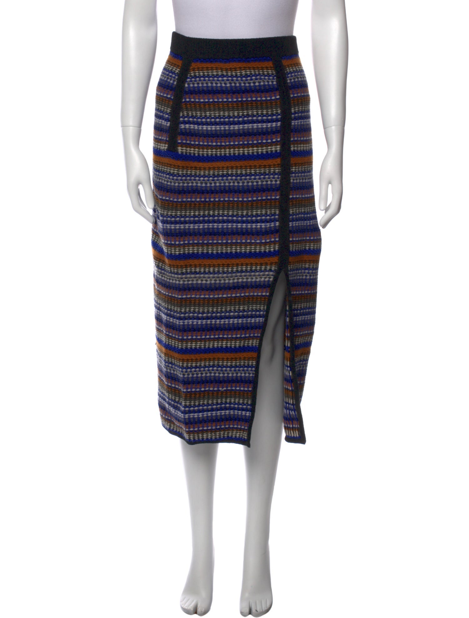 BA&SH Striped Midi Length Skirt