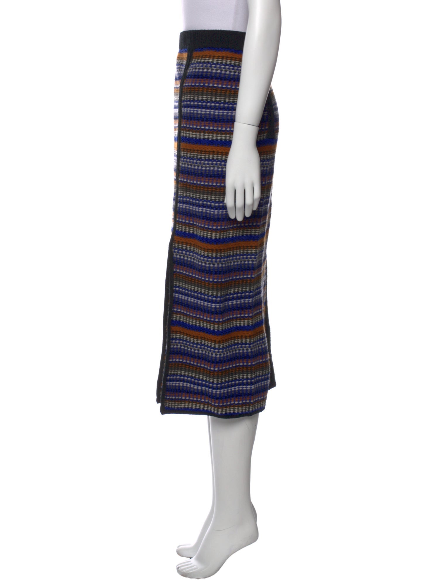 BA&SH Striped Midi Length Skirt