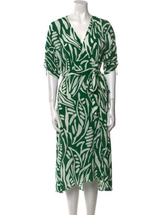 BA&SH Printed Midi Length Dress