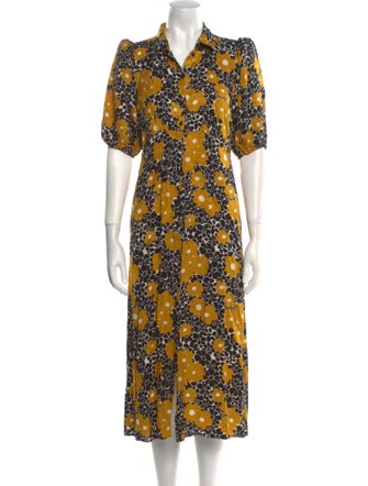 BA&SH Printed Midi Length Dress