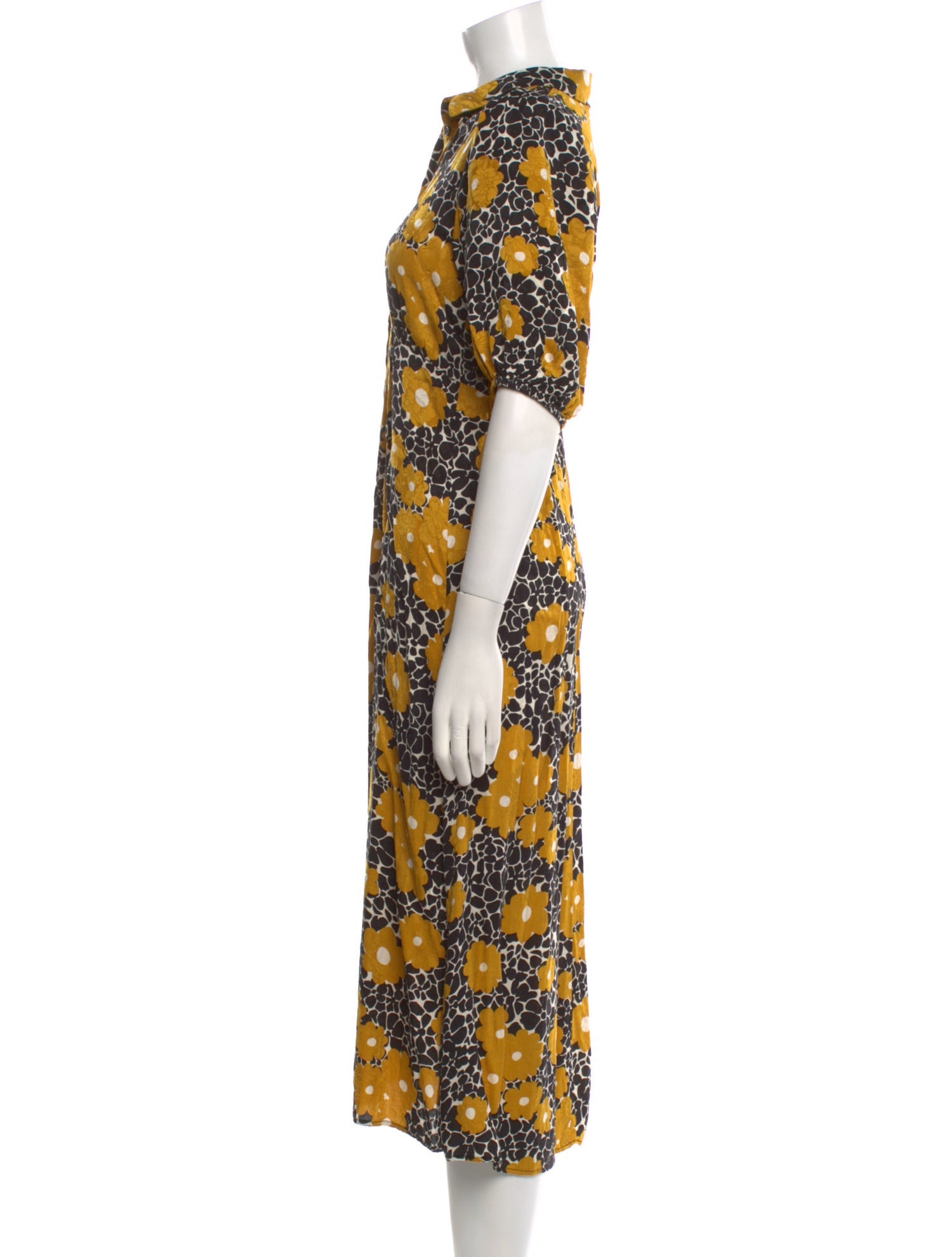 BA&SH Printed Midi Length Dress