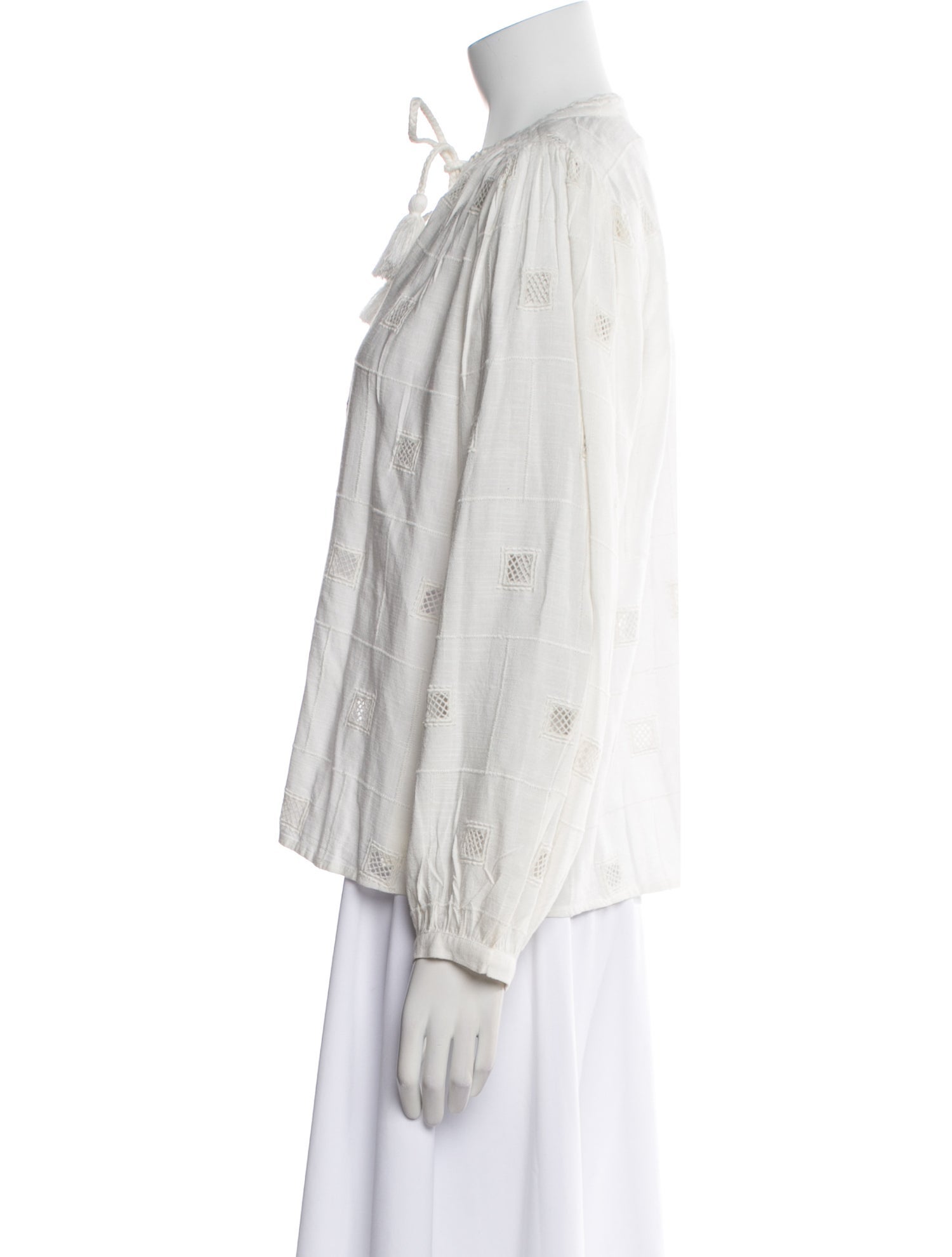 BA&SH Mock Neck Long Sleeve Blouse