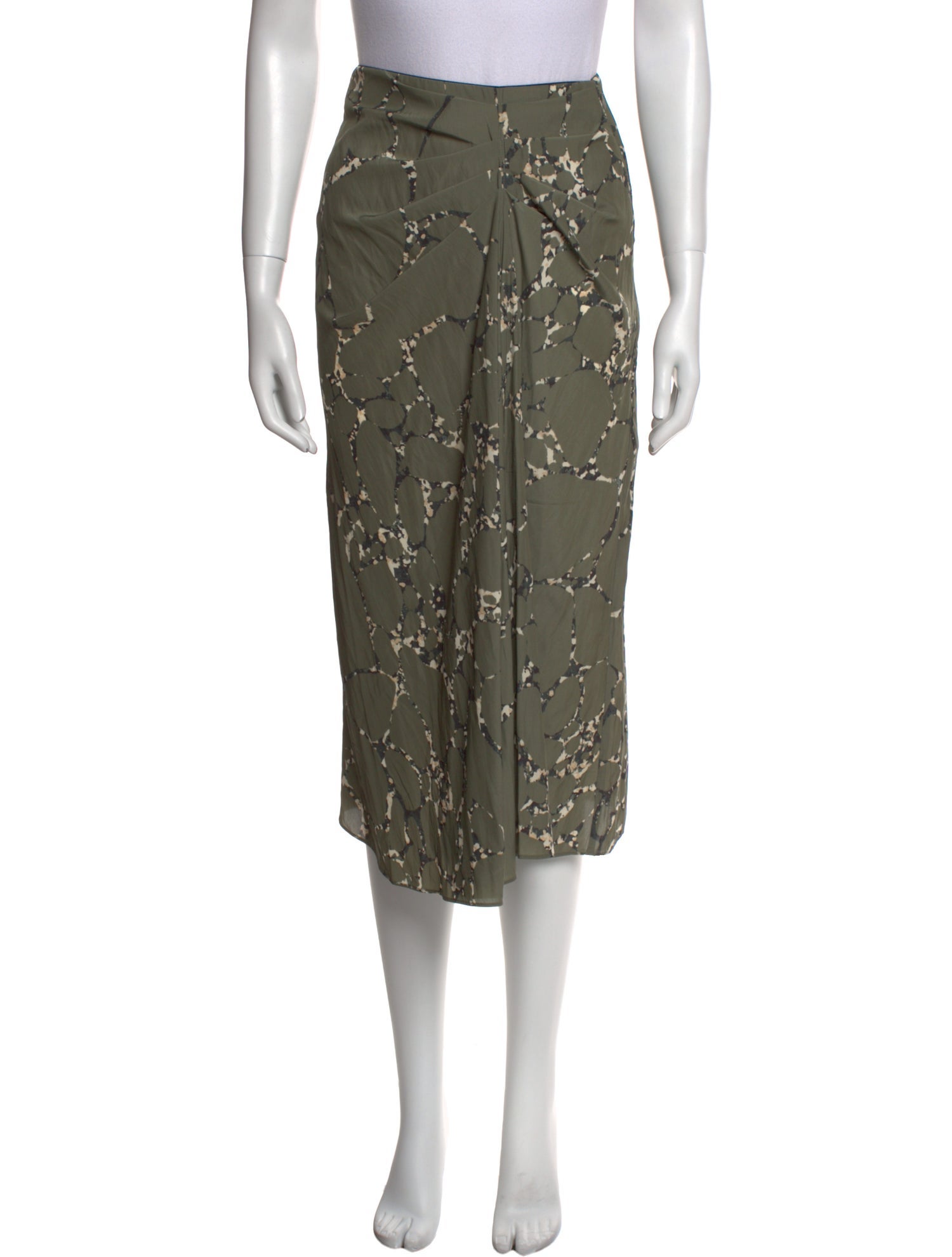 BA&SH Printed Midi Length Skirt