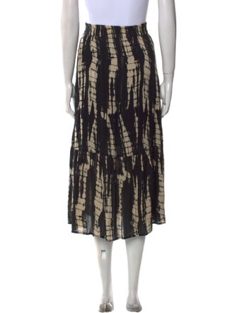 BA&SH Printed Midi Length Skirt