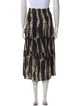 BA&SH Printed Midi Length Skirt