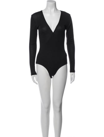 BA&SH V-Neck Long Sleeve Bodysuit