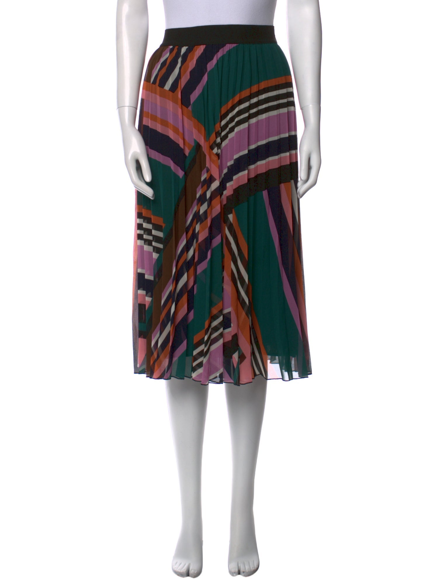 BA&SH Striped Knee-Length Skirt