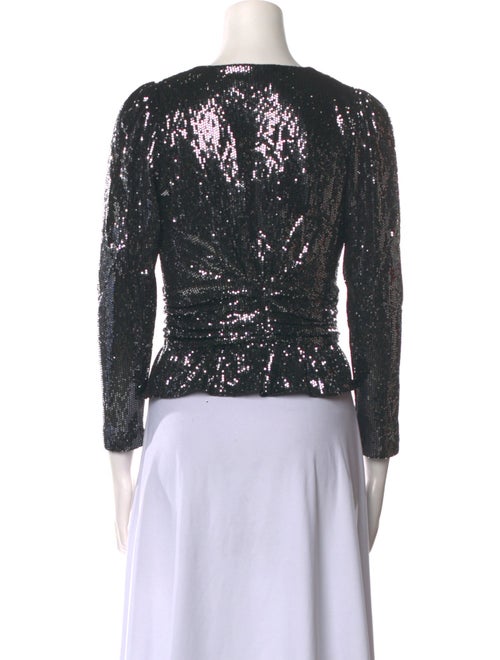 BA&SH Lace Pattern V-Neck Crop Top