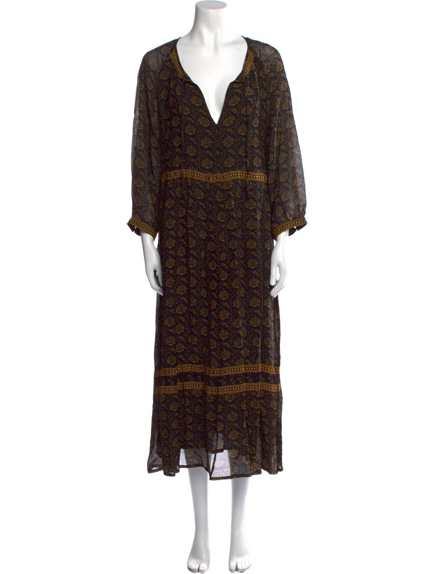 BA&SH Paisley Print Long Dress