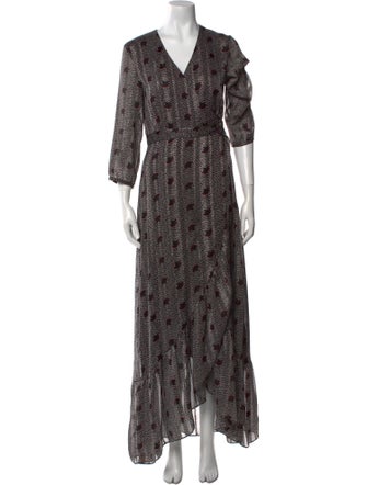 BA&SH Printed Long Dress