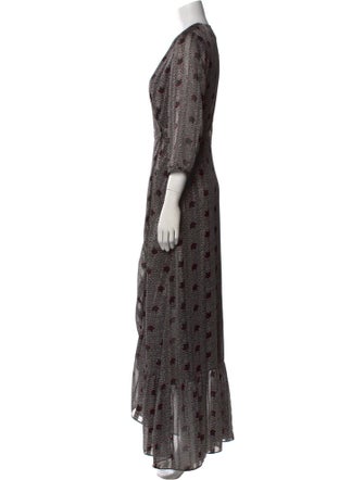 BA&SH Printed Long Dress