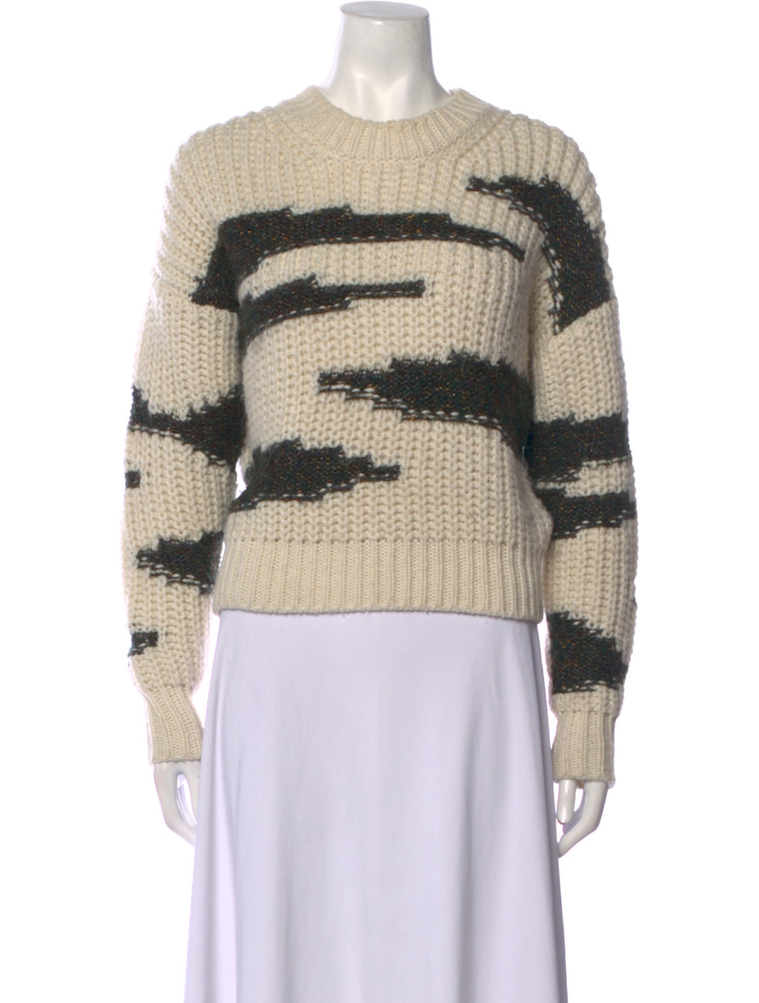 BA&SH Graphic Print Crew Neck Sweater