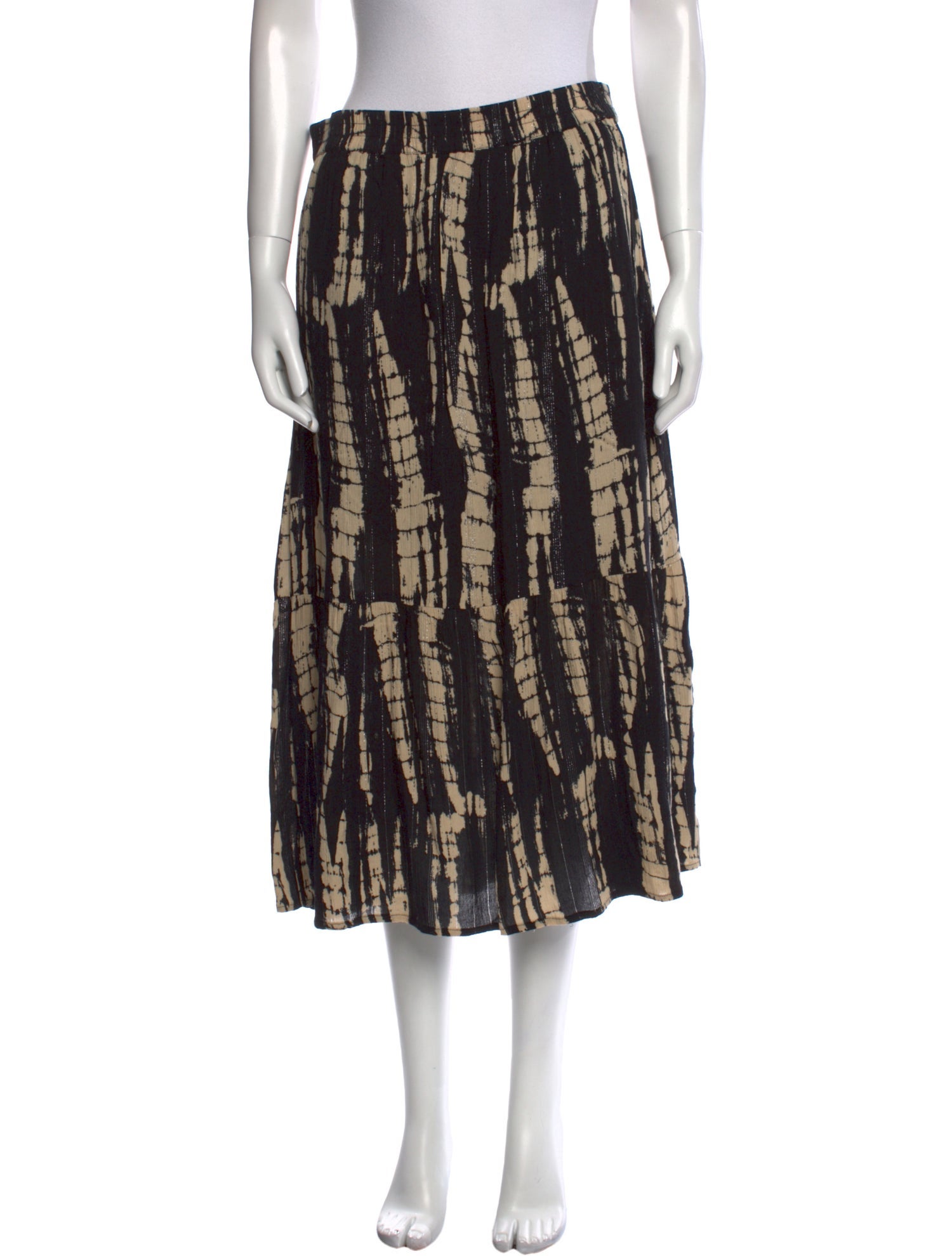 BA&SH Tie-Dye Print Midi Length Skirt