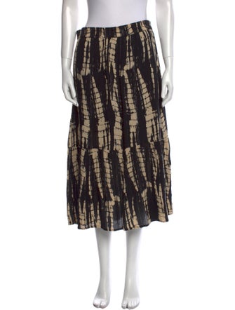 BA&SH Tie-Dye Print Midi Length Skirt