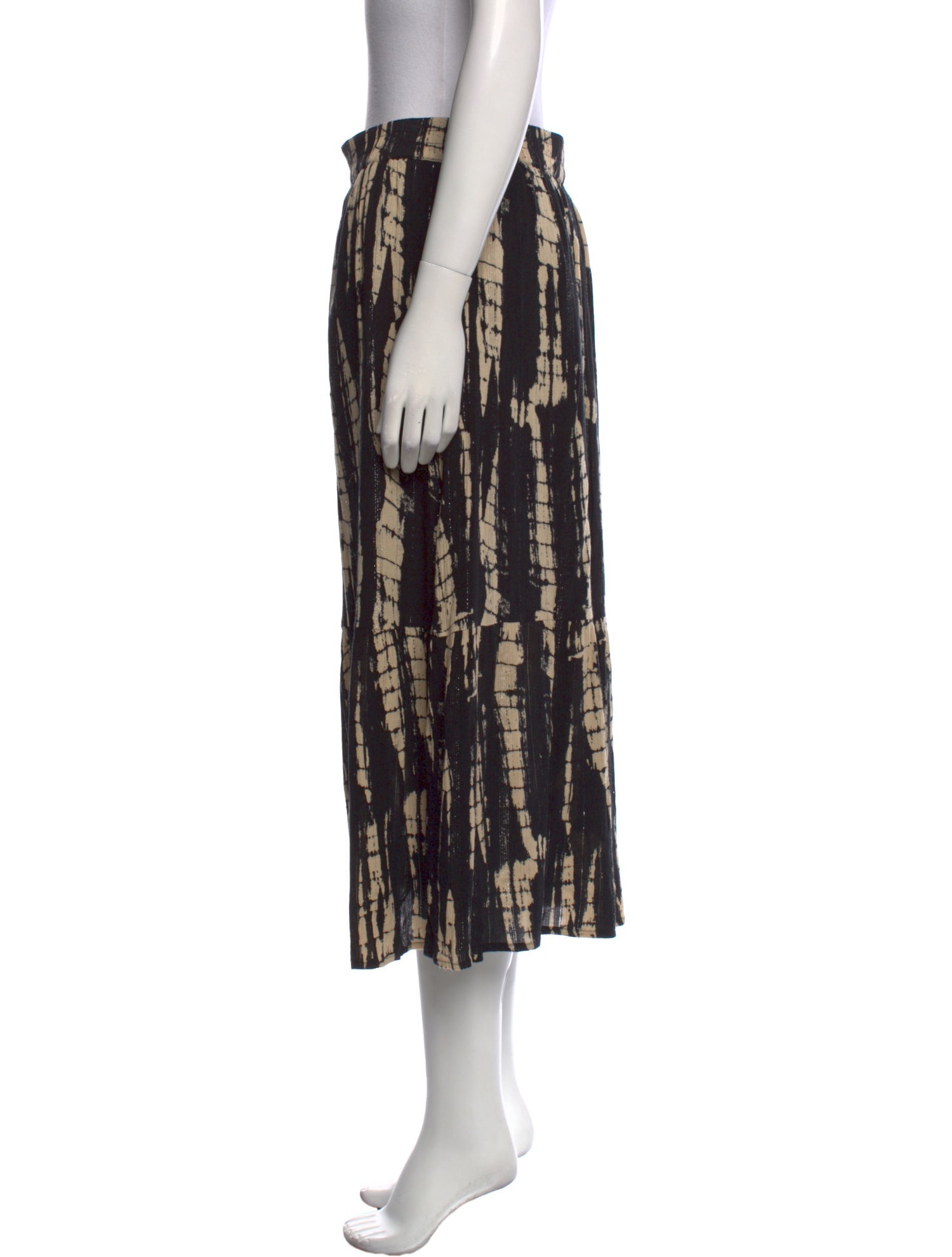 BA&SH Tie-Dye Print Midi Length Skirt